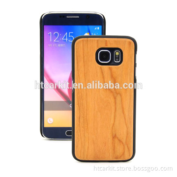 wood+pc mobile phone case for samsung s6,for samsung s6 wooden case